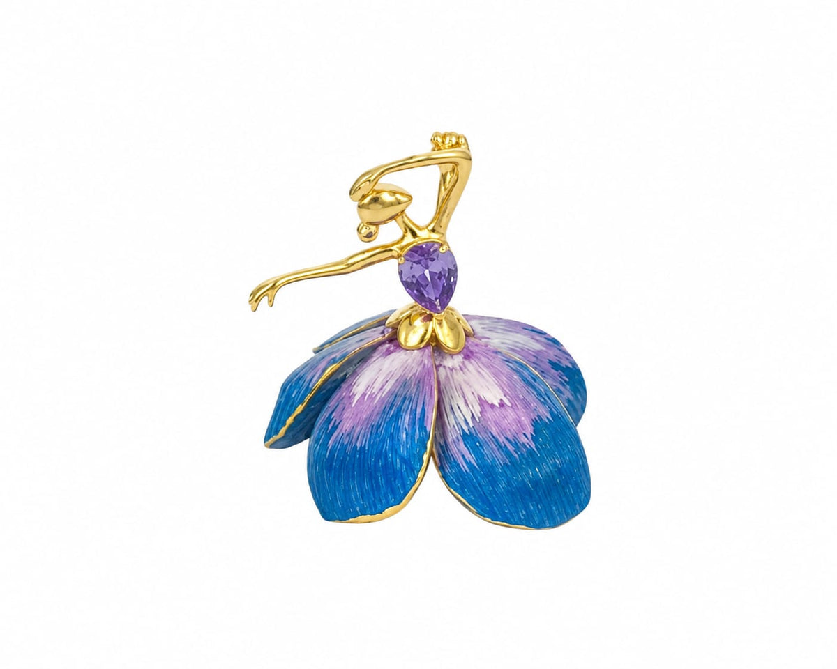 Blue Blossom Ballerina Brooch