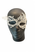 Elegant White Lace Masquerade Mask
