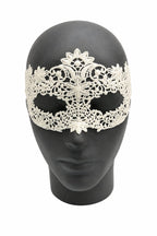 Elegant White Lace Masquerade Mask