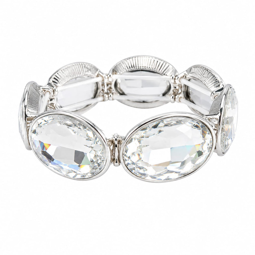 Elegant Crystal Silver Bracelet