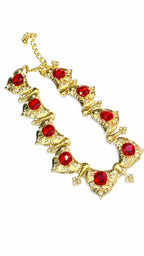 Chunky Ruby Red Statement Necklace
