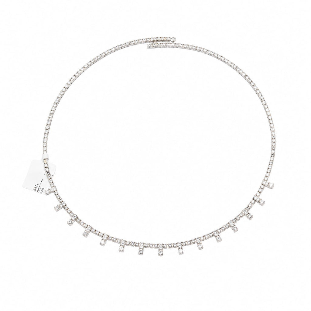 Dazzling Drop Crystal Choker Necklace | Elegant Tennis-Style Necklace
