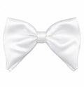 White Satin Bow Tie for Adults