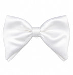 White Satin Bow Tie for Adults
