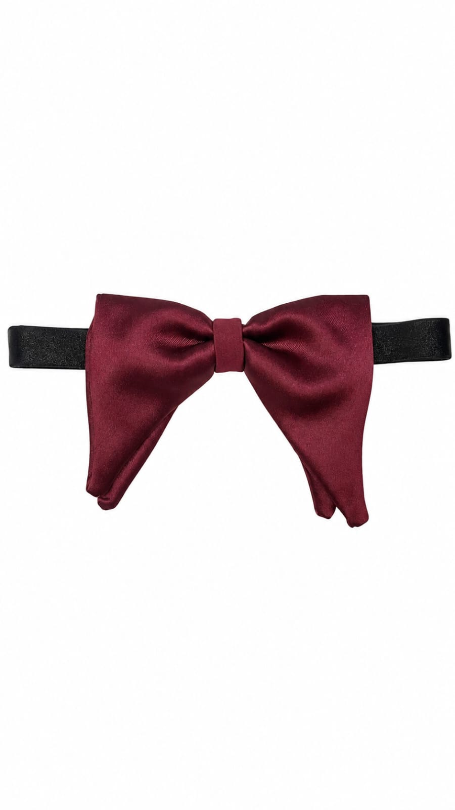 Kids Burgundy Satin Bow Tie