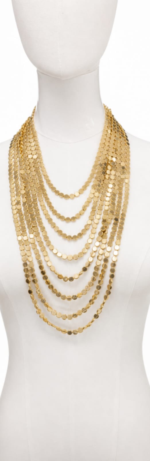 Golden Cascading Coin Tassel Necklace