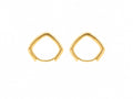 Luxury Mother of Pearl Geometric Stud Earrings | Gold-Tone Minimalist Earrings for Women