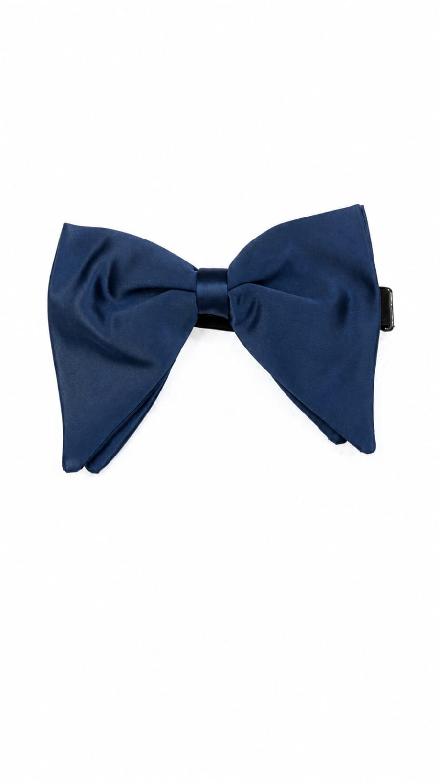 Premium Navy Blue Satin Bow Tie for Men