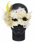 Ivory Bloom Venetian Floral Masquerade Mask