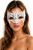 White Lace Masquerade Mask