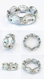 Elegant Crystal Silver Bracelet