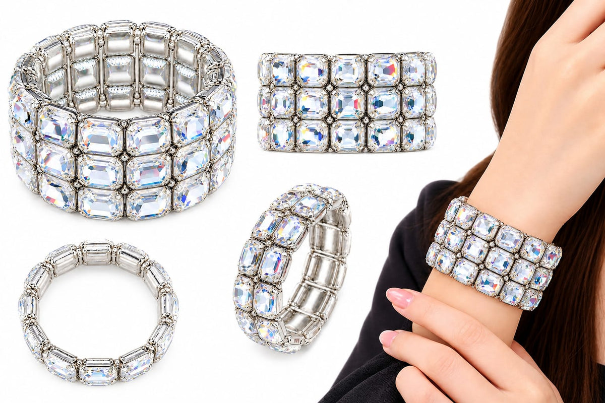 Luxury Crystal Cuff Bracelet for Women