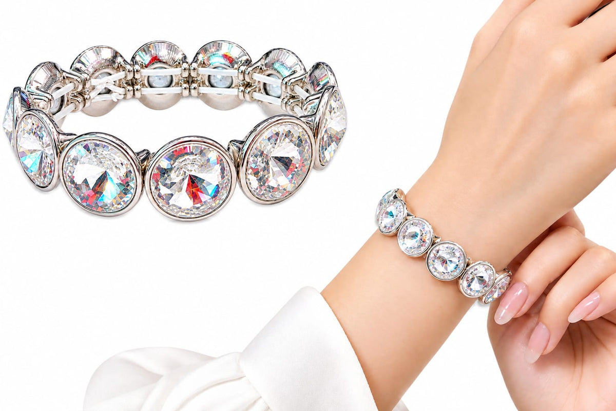 Dazzling Crystal Silver Bracelet