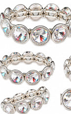 Dazzling Crystal Silver Bracelet
