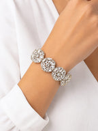 Crystal Floral Cuff Bracelet