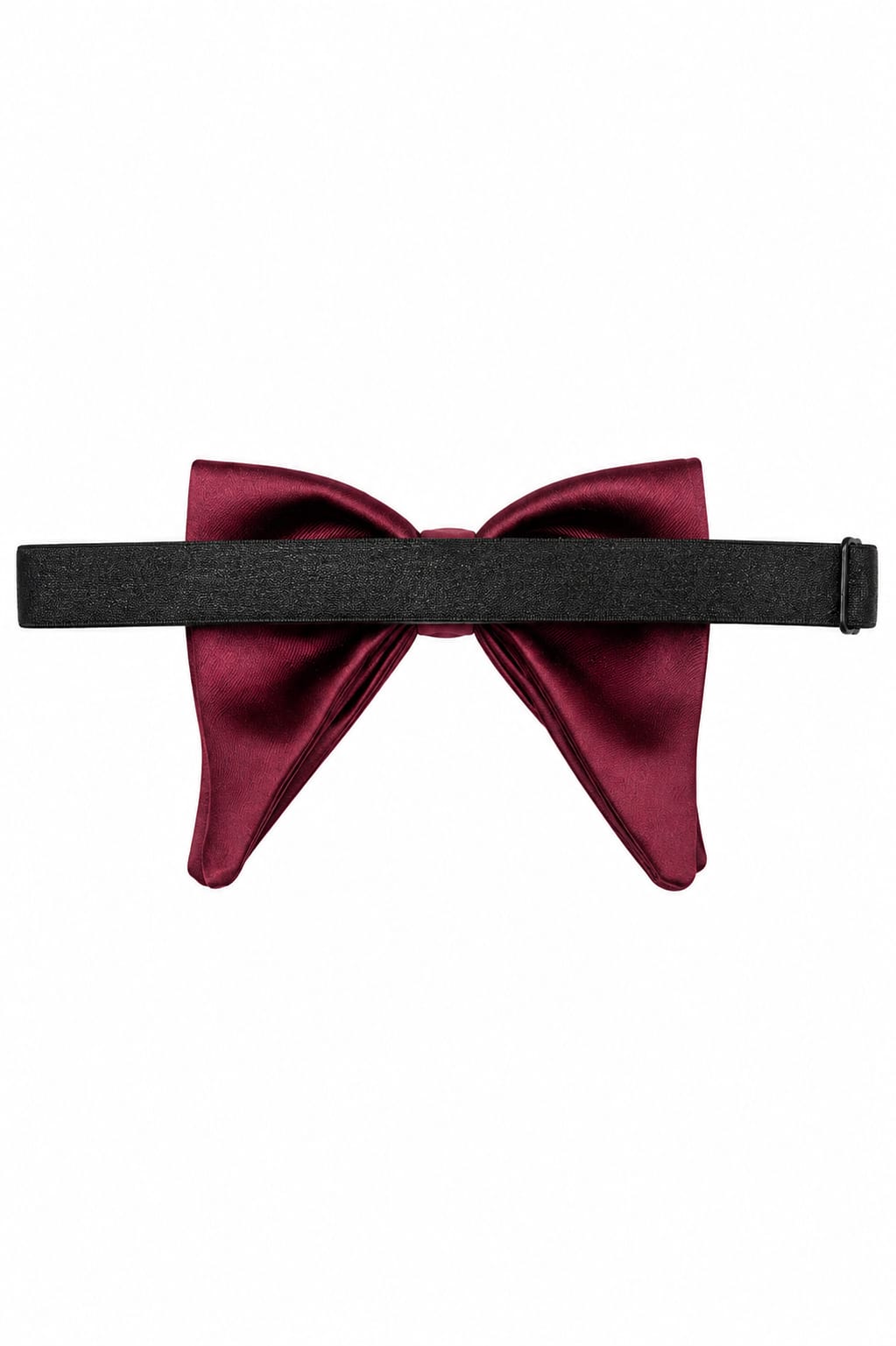 Kids Burgundy Satin Bow Tie