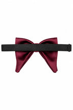 Kids Burgundy Satin Bow Tie