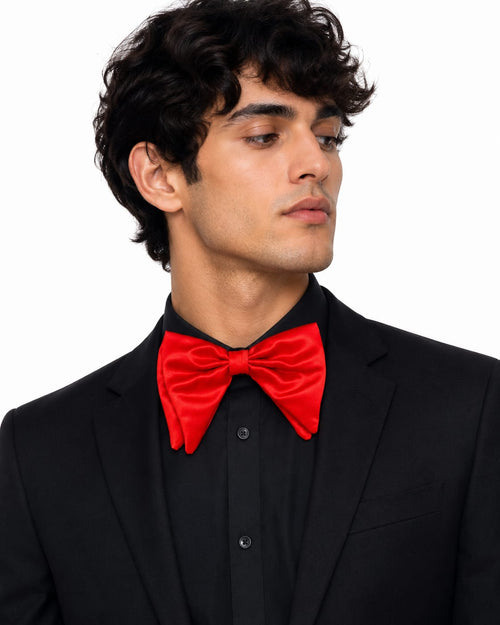 Adult Red Satin Bow Tie
