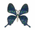 Blue Crystal Butterfly Brooch Pin