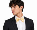 Champagne Gold Satin Bow Tie