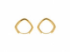 Luxury Mother of Pearl Geometric Stud Earrings | Gold-Tone Minimalist Earrings for Women