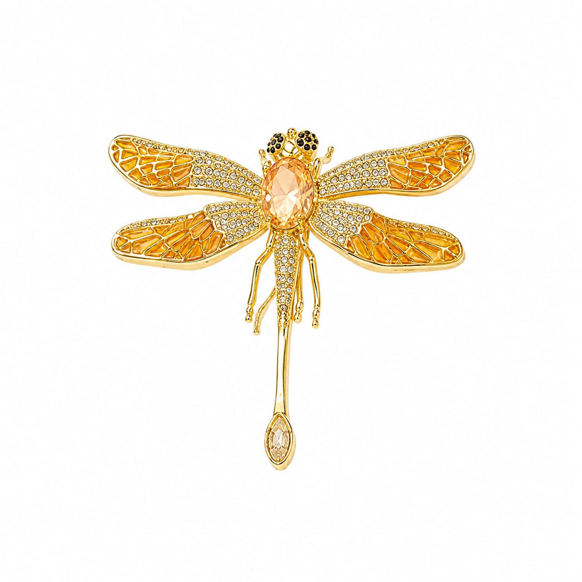 Enamel Dragonfly Brooch Pin